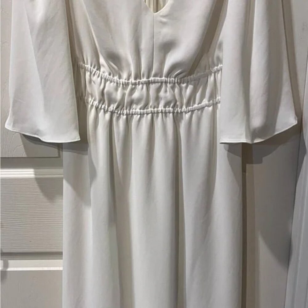 Trina Turk White Long Sleeve Dress